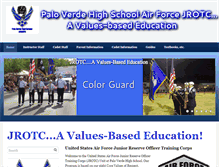 Tablet Screenshot of paloverdeafjrotc.org